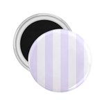 Vertical Stripes - White and Pastel Violet 2.25  Magnet