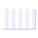 Vertical Stripes - White and Pastel Violet Magnet (Rectangular)