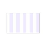 Vertical Stripes - White and Pastel Violet Sticker Rectangular (10 pack)