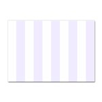 Vertical Stripes - White and Pastel Violet Sticker A4 (10 pack)