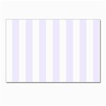 Vertical Stripes - White and Pastel Violet Postcard 4 x 6  (Pkg of 10)