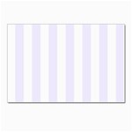 Vertical Stripes - White and Pastel Violet Postcards 5  x 7  (Pkg of 10)
