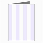 Vertical Stripes - White and Pastel Violet Greeting Card