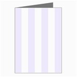 Vertical Stripes - White and Pastel Violet Greeting Cards (Pkg of 8)