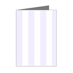 Vertical Stripes - White and Pastel Violet Mini Greeting Card