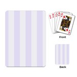 Vertical Stripes - White and Pastel Violet Playing Cards Single Design