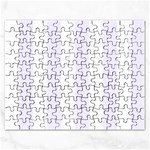 Vertical Stripes - White and Pastel Violet Jigsaw Puzzle (Rectangular)