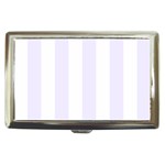 Vertical Stripes - White and Pastel Violet Cigarette Money Case