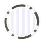 Vertical Stripes - White and Pastel Violet Poker Chip Card Guard (10 pack)