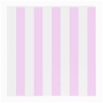 Vertical Stripes - White and Pale Thistle Violet Medium Glasses Cloth (2 Sides)