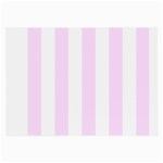 Vertical Stripes - White and Pale Thistle Violet Large Glasses Cloth (2 Sides)