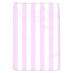 Vertical Stripes - White and Pale Thistle Violet Removable Flap Cover (S)