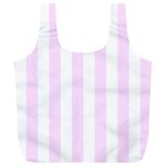 Vertical Stripes - White and Pale Thistle Violet Full Print Recycle Bag (XL)