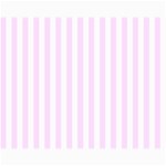 Vertical Stripes - White and Pale Thistle Violet Collage 11  x 14 