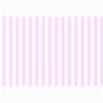 Vertical Stripes - White and Pale Thistle Violet Collage 12  x 18 