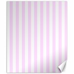 Vertical Stripes - White and Pale Thistle Violet Canvas 8  x 10 