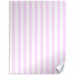 Vertical Stripes - White and Pale Thistle Violet Canvas 12  x 16 