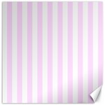Vertical Stripes - White and Pale Thistle Violet Canvas 16  x 16 