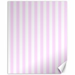 Vertical Stripes - White and Pale Thistle Violet Canvas 16  x 20 
