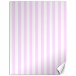 Vertical Stripes - White and Pale Thistle Violet Canvas 18  x 24 