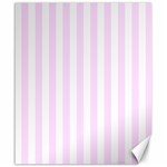 Vertical Stripes - White and Pale Thistle Violet Canvas 20  x 24 