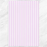 Vertical Stripes - White and Pale Thistle Violet Canvas 24  x 36 