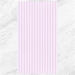 Vertical Stripes - White and Pale Thistle Violet Canvas 40  x 72 