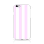Vertical Stripes - White and Pale Thistle Violet Apple iPhone 6/6S Silicone Case (Transparent)