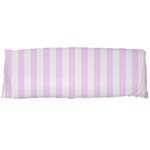 Vertical Stripes - White and Pale Thistle Violet Body Pillow Case Dakimakura (Two Sides)