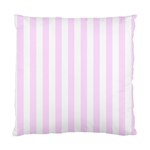 Vertical Stripes - White and Pale Thistle Violet Standard Cushion Case (One Side)