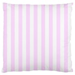 Vertical Stripes - White and Pale Thistle Violet Large Cushion Case (Two Sides)
