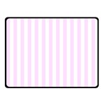 Vertical Stripes - White and Pale Thistle Violet Fleece Blanket (Small) (One Side)