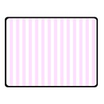 Vertical Stripes - White and Pale Thistle Violet Double Sided Fleece Blanket (Small) (Two Sides)