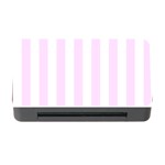 Vertical Stripes - White and Pale Thistle Violet Memory Card Reader with CF