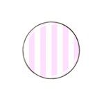 Vertical Stripes - White and Pale Thistle Violet Hat Clip Ball Marker (10 pack)