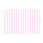 Vertical Stripes - White and Pale Thistle Violet Small Doormat