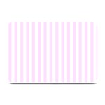 Vertical Stripes - White and Pale Thistle Violet Plate Mat