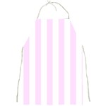 Vertical Stripes - White and Pale Thistle Violet Full Print Apron