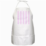 Vertical Stripes - White and Pale Thistle Violet BBQ Apron