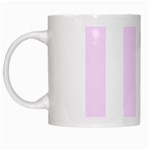 Vertical Stripes - White and Pale Thistle Violet White Mug