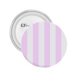 Vertical Stripes - White and Pale Thistle Violet 2.25  Button