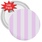 Vertical Stripes - White and Pale Thistle Violet 3  Button (100 pack)