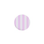 Vertical Stripes - White and Pale Thistle Violet 1  Mini Magnet