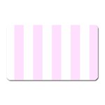 Vertical Stripes - White and Pale Thistle Violet Magnet (Rectangular)