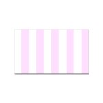 Vertical Stripes - White and Pale Thistle Violet Sticker Rectangular (100 pack)