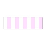 Vertical Stripes - White and Pale Thistle Violet Sticker Bumper (100 pack)