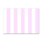 Vertical Stripes - White and Pale Thistle Violet Sticker A4 (100 pack)