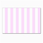 Vertical Stripes - White and Pale Thistle Violet Postcard 4  x 6 
