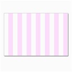 Vertical Stripes - White and Pale Thistle Violet Postcards 5  x 7  (Pkg of 10)