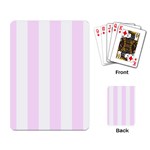 Vertical Stripes - White and Pale Thistle Violet Playing Cards Single Design